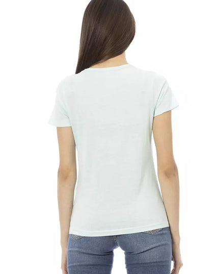 Trussardi Action Light Blue Cotton Women T-Shirt
