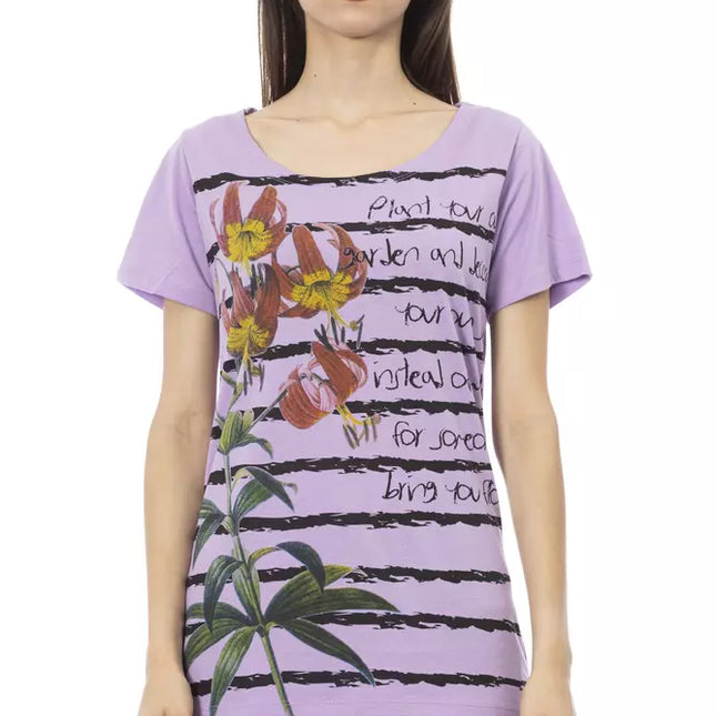 Trussardi Action Purple Cotton Women T-Shirt