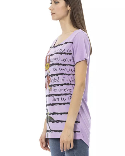 Trussardi Action Purple Cotton Women T-Shirt