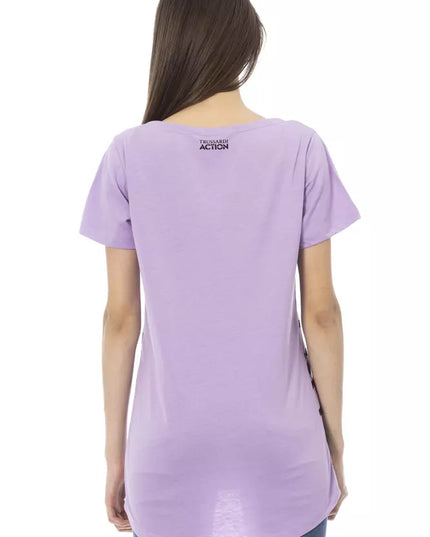 Trussardi Action Purple Cotton Women T-Shirt
