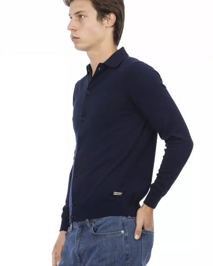 Baldinini Trend Blue Cotton Men Shirt