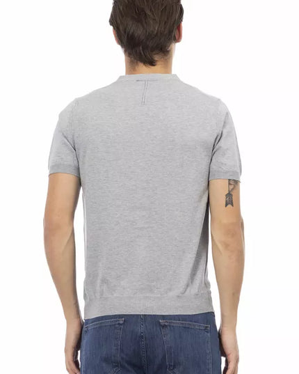 Baldinini Trend Gray Cotton Men Sweater