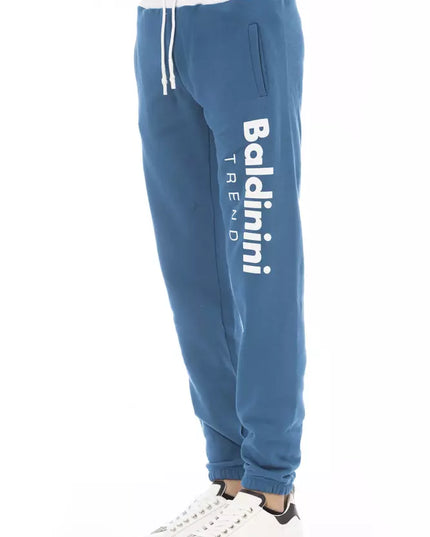 Baldinini Trend Blue Cotton Men's Sport Pant