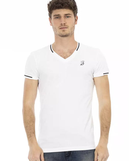 Trussardi Action White Cotton Men T-Shirt