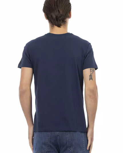 Trussardi Action Blue Cotton Men T-Shirt