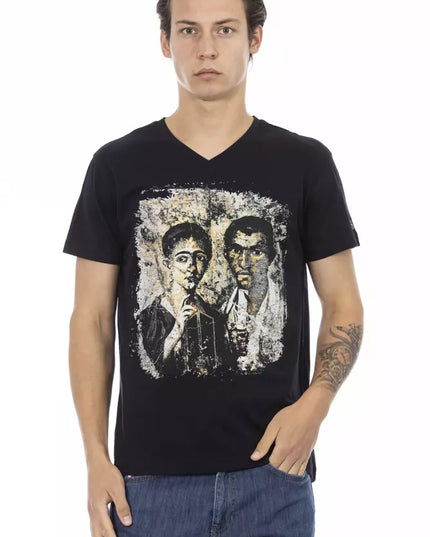 Trussardi Action Black Cotton Men T-Shirt