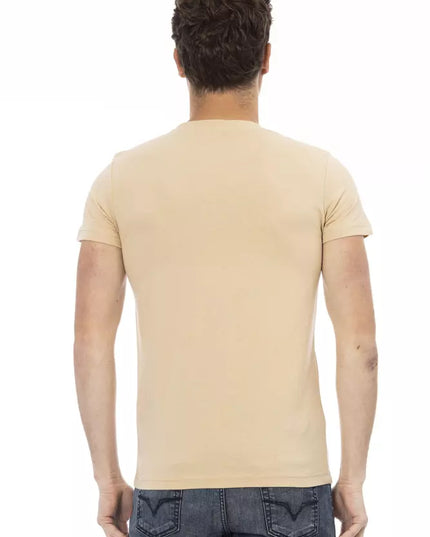 Trussardi Action Beige Cotton Men T-Shirt