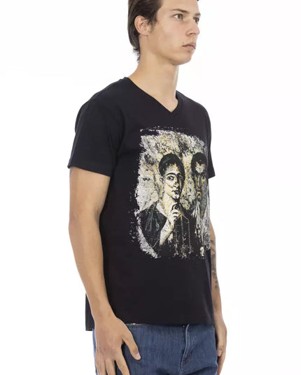 Trussardi Action Black Cotton Men T-Shirt