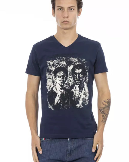 Trussardi Action Blue Cotton Men T-Shirt