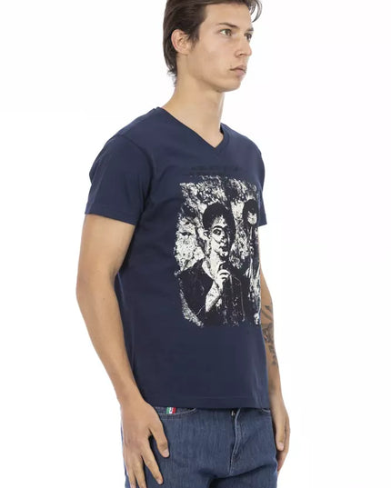 Trussardi Action Blue Cotton Men T-Shirt