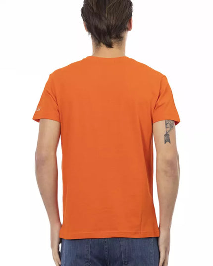 Trussardi Action Orange Cotton Men T-Shirt