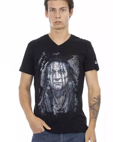 Trussardi Action Black Cotton Men T-Shirt