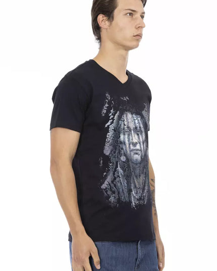 Trussardi Action Black Cotton Men T-Shirt