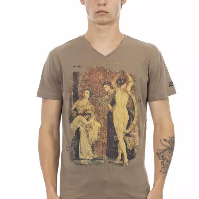 Trussardi Action Brown Cotton Men's T-Shirt