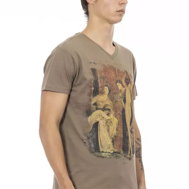 Trussardi Action Brown Cotton Men's T-Shirt
