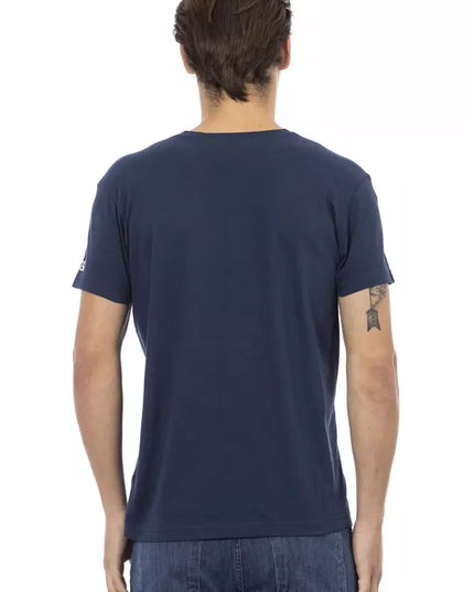 Trussardi Action Blue Cotton Men T-Shirt