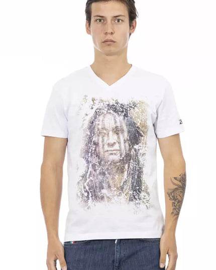 Trussardi Action White Cotton Men T-Shirt