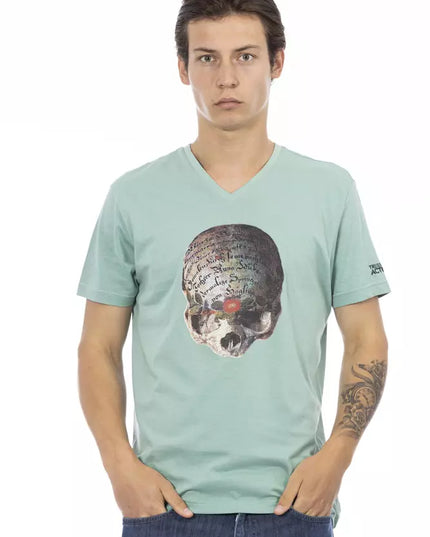 Trussardi Action Green Cotton Men T-Shirt