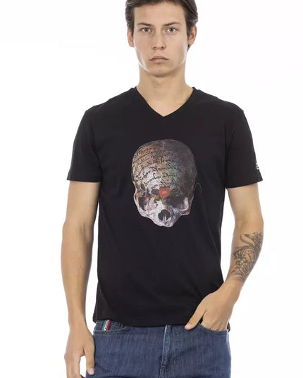 Trussardi Action Black Cotton Men T-Shirt