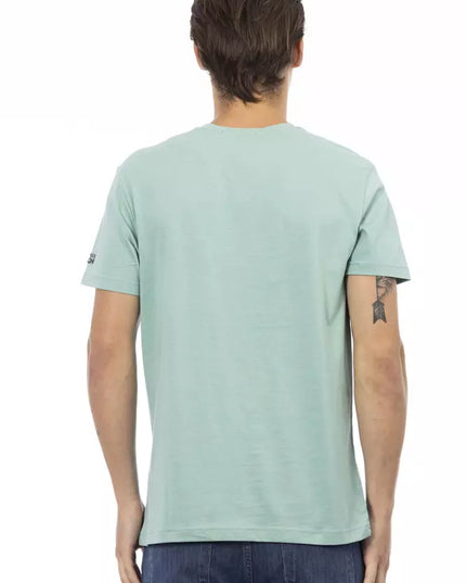 Trussardi Action Green Cotton Men T-Shirt