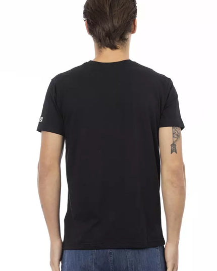 Trussardi Action Black Cotton Men T-Shirt
