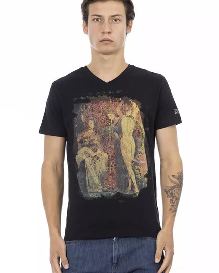 Trussardi Action Black Cotton Men T-Shirt