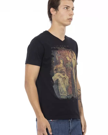 Trussardi Action Black Cotton Men T-Shirt