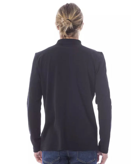 Verri Black Cotton Men Polo Shirt Long Sleeve