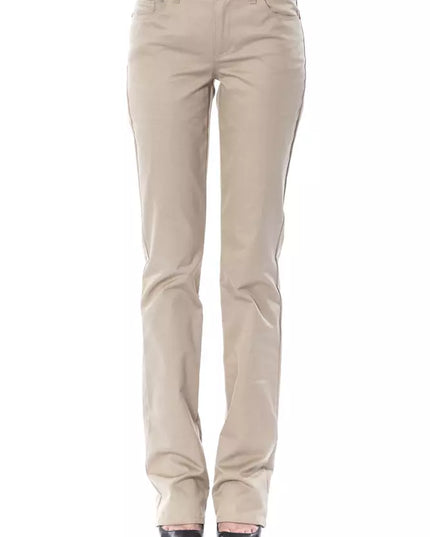 BYBLOS Beige Cotton Women Pant