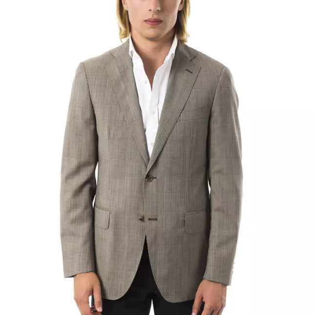 Uominitaliani Gray Wool Men's Blazer