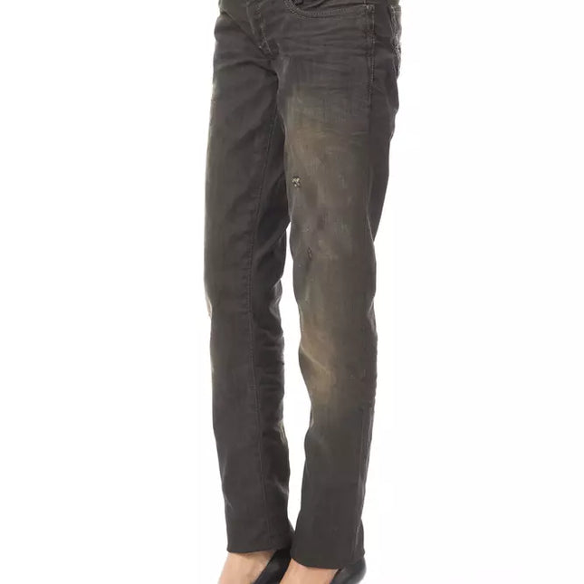 BYBLOS Black Cotton Women's Regular Jeans