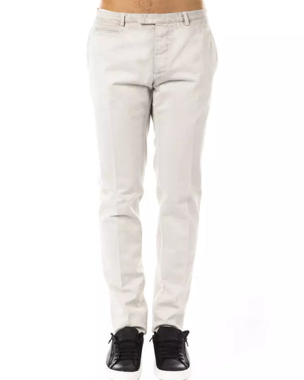 Uominitaliani Gray Cotton Men Pants