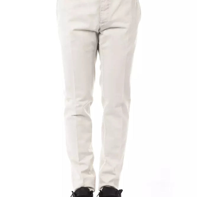 Uominitaliani Gray Cotton Men Pants
