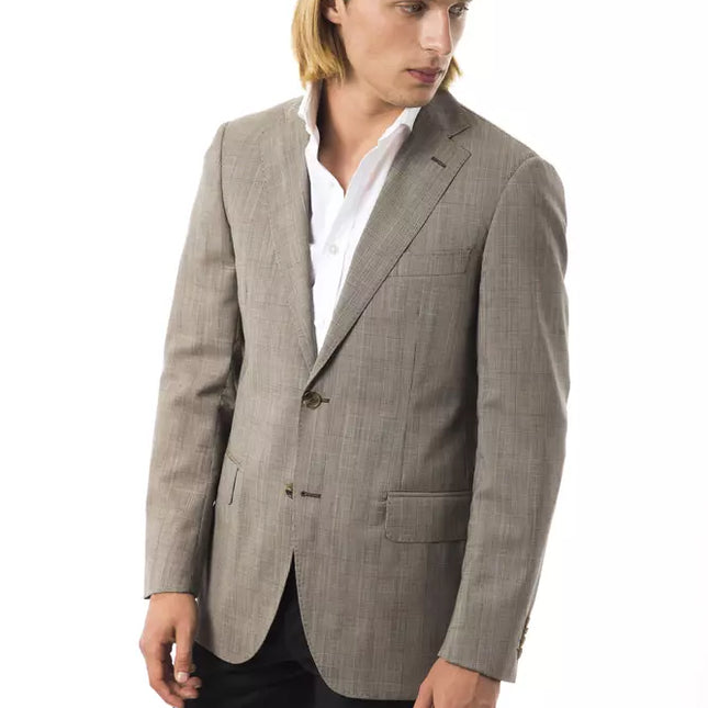 Uominitaliani Gray Wool Men's Blazer