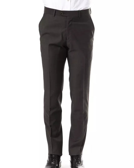 Uominitaliani Gray Wool Men's Suit Pant