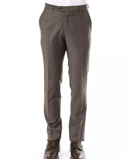 Uominitaliani Gray Wool Men Suit Pant