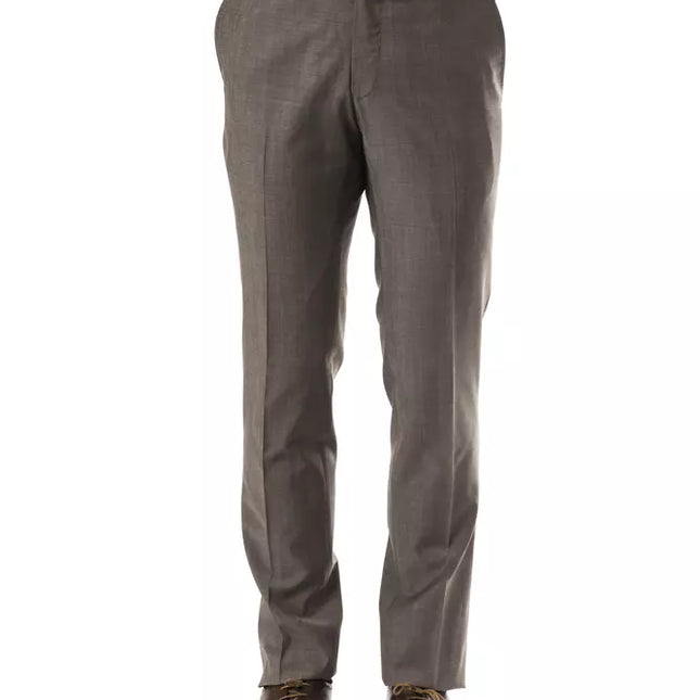 Uominitaliani Gray Wool Men Suit Pant