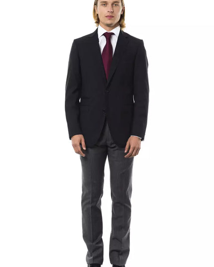 Uominitaliani Black Wool Mens Blazer