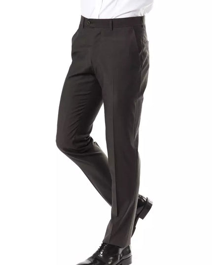 Uominitaliani Gray Wool Men's Suit Pant