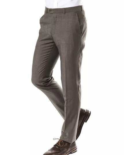 Uominitaliani Gray Wool Men Suit Pant