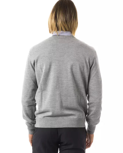 Uominitaliani Gray Wool Men Sweater