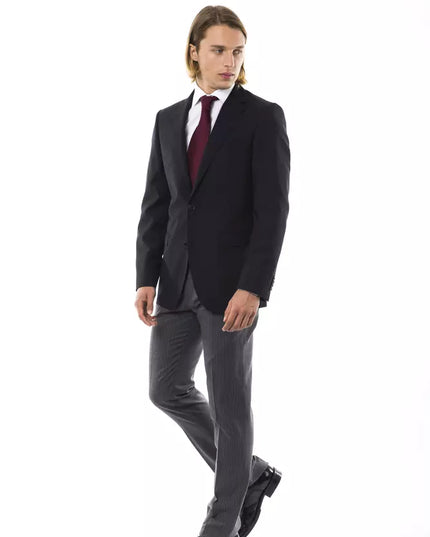 Uominitaliani Black Wool Mens Blazer