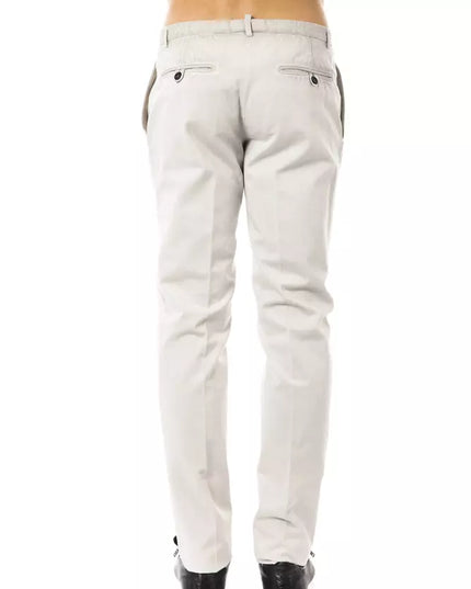 Uominitaliani Gray Cotton Men Pants