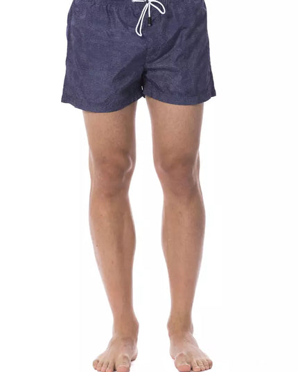 Roberto Cavalli Sport Blue Polyester Men's Swimwear
