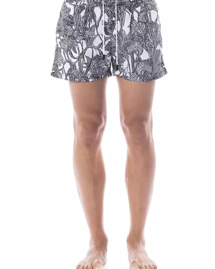 Roberto Cavalli Sport Black Polyester Men's Swim Trunk
