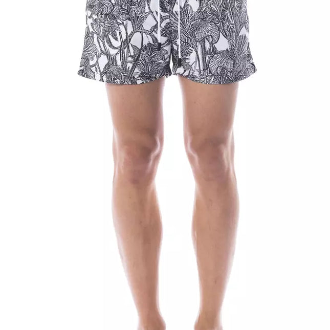 Roberto Cavalli Sport Black Polyester Men's Swim Trunk