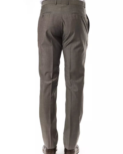 Uominitaliani Gray Wool Men Suit Pant