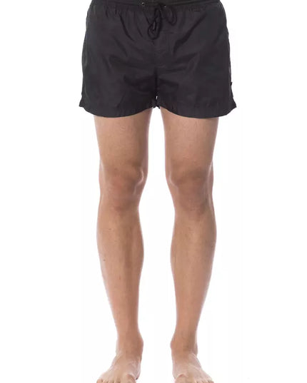 Roberto Cavalli Sport Black Polyester Men Swimsuit
