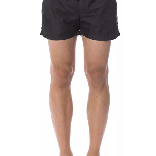 Roberto Cavalli Sport Black Polyester Men Swimsuit