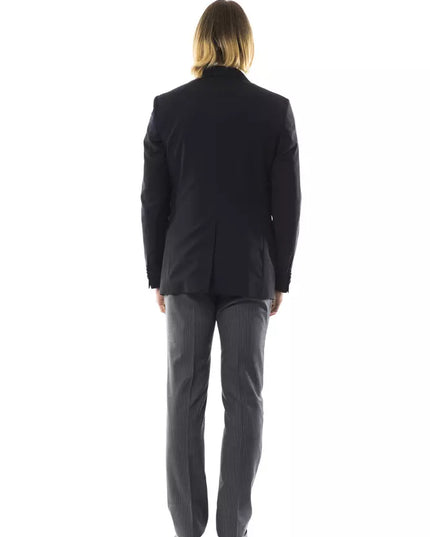 Uominitaliani Black Wool Mens Blazer